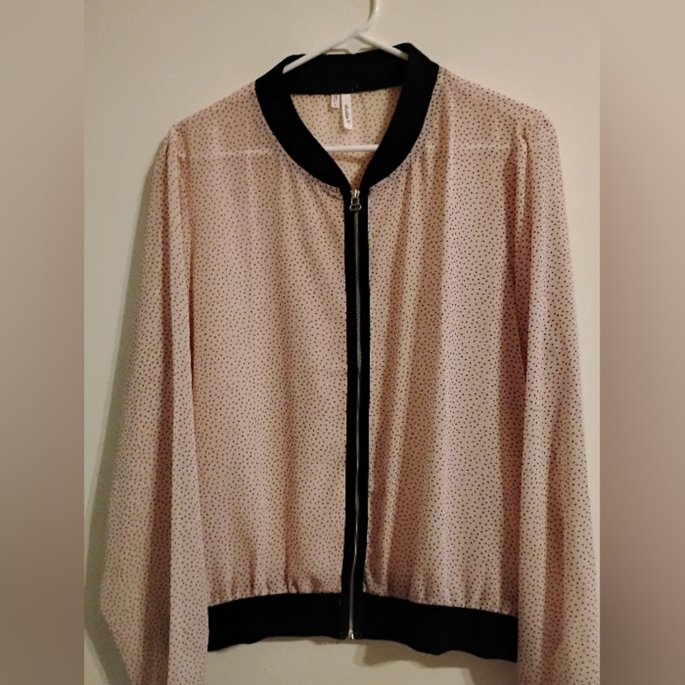 Studio Y Black Polka Dot Blouse